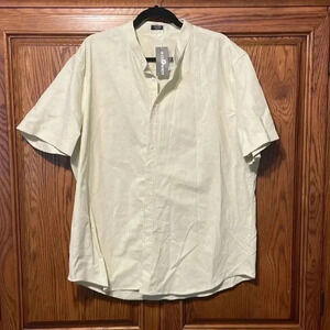 Coofandy Men’s Collarless Button Up Shirt size XL